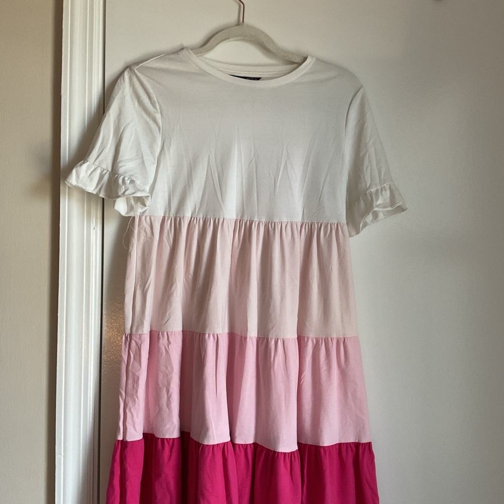 Colorblock Tiered Dress
